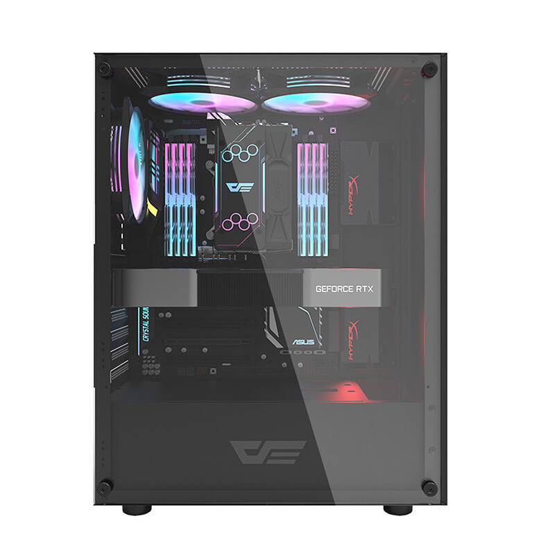 Boîtier d'ordinateur Darkflash DK100 (noir) - Ypsilon Computers