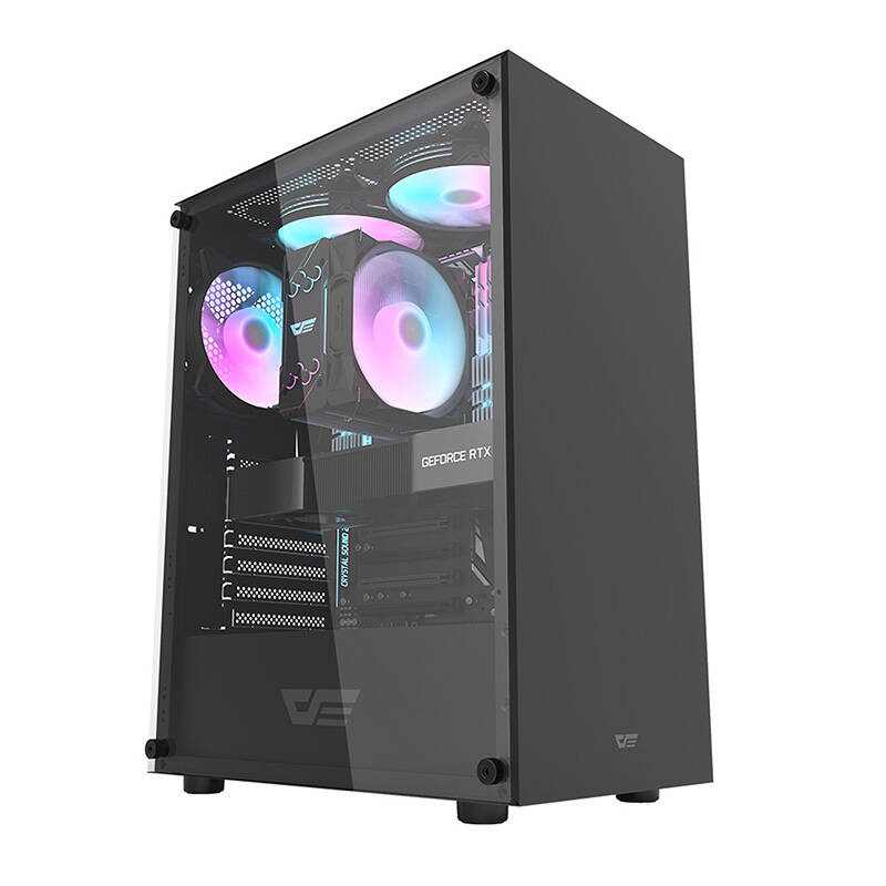 Boîtier d'ordinateur Darkflash DK100 (noir) - Ypsilon Computers