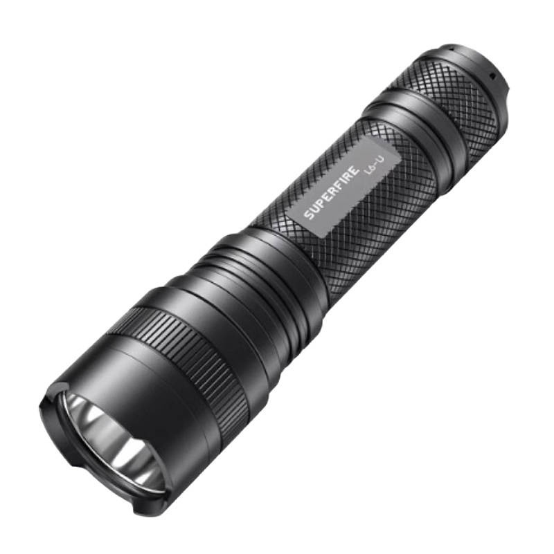 Lampe de poche Superfire L6-U - 1480 lm, 330 m, 5 modes, 20W, USB-C - Ypsilon Computers