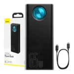 Batterie Externe Baseus Amblight 30000mAh, 4xUSB, USB-C, 65W (noir)