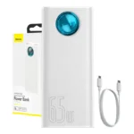 Batterie externe Baseus Amblight 30000mAh, 4xUSB, USB-C, 65W (blanc)