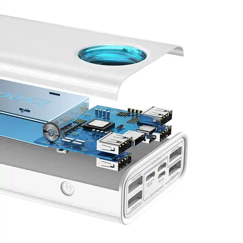 Batterie externe Baseus Amblight 30000mAh, 4xUSB, USB-C, 65W (blanc) - Ypsilon Computers