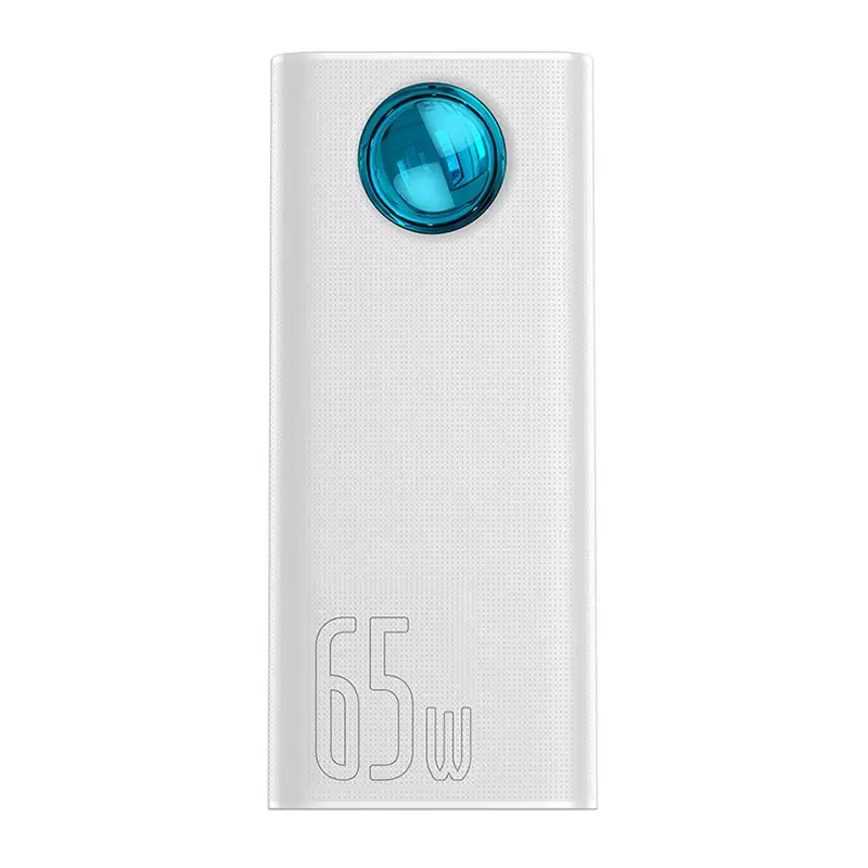 Batterie externe Baseus Amblight 30000mAh, 4xUSB, USB-C, 65W (blanc) - Ypsilon Computers