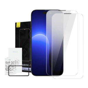 Baseus Verre Trempé Cristal Anti-Poussière 0.3mm pour iPhone 14 Pro (2pcs)