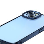 Coque Transparente Pailletée et Ensemble de Verre Trempé Baseus pour iPhone 14 Plus (bleu)
