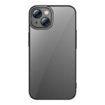 Coque Transparent Pailletée et Ensemble de Verre Trempé Baseus pour iPhone 14 Plus (noir)