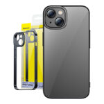 Coque Transparent Pailletée et Ensemble de Verre Trempé Baseus pour iPhone 14 Plus (noir)