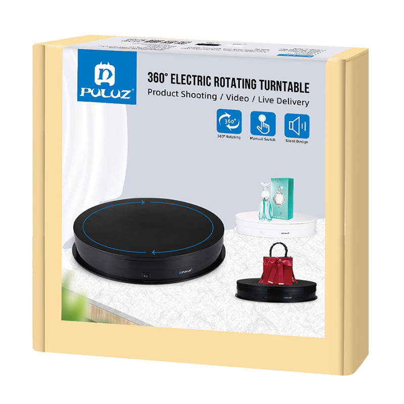 Plateau Tournant Électrique Puluz 30cm USB (noir) - Ypsilon Computers