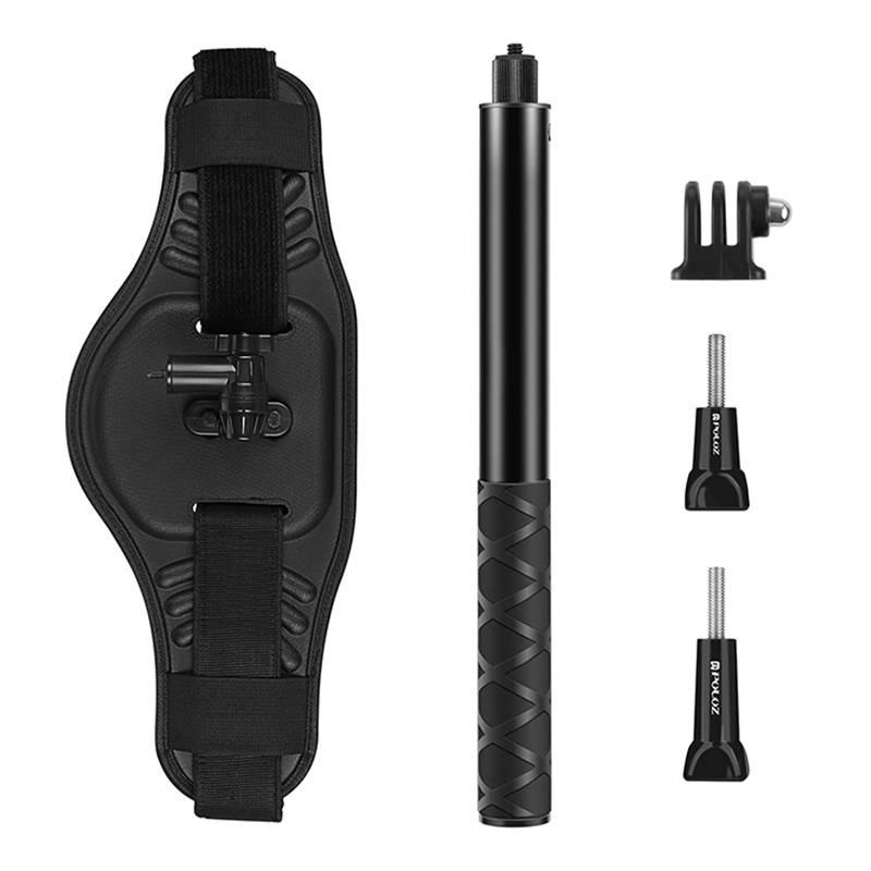 Ceinture photo Puluz avec perche à selfie pour caméras sportives (DJI Action, GoPro, Insta360) - Ypsilon Computers