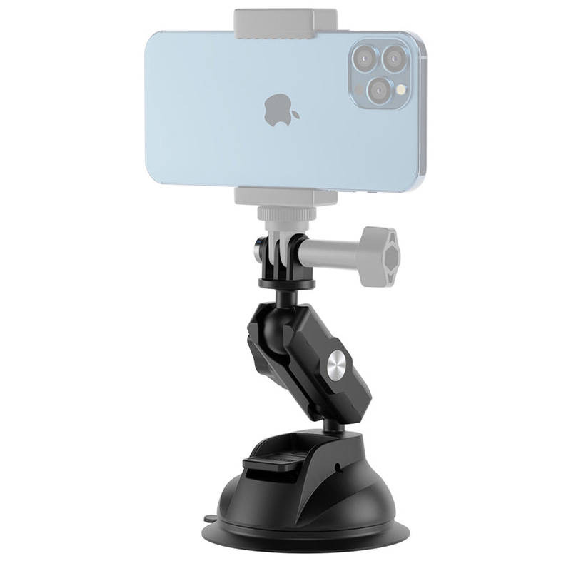 TELESIN Support Ventouse Universel avec support de téléphone et montage pour caméra d'action TE-SUC-012 - Ypsilon Computers
