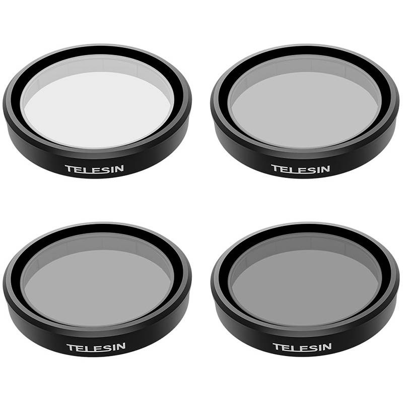 Ensemble de 4 filtres TELESIN CPL/ND8/ND16/ND32 pour DJI Osmo Action 3 / 4 / 5 - Ypsilon Computers