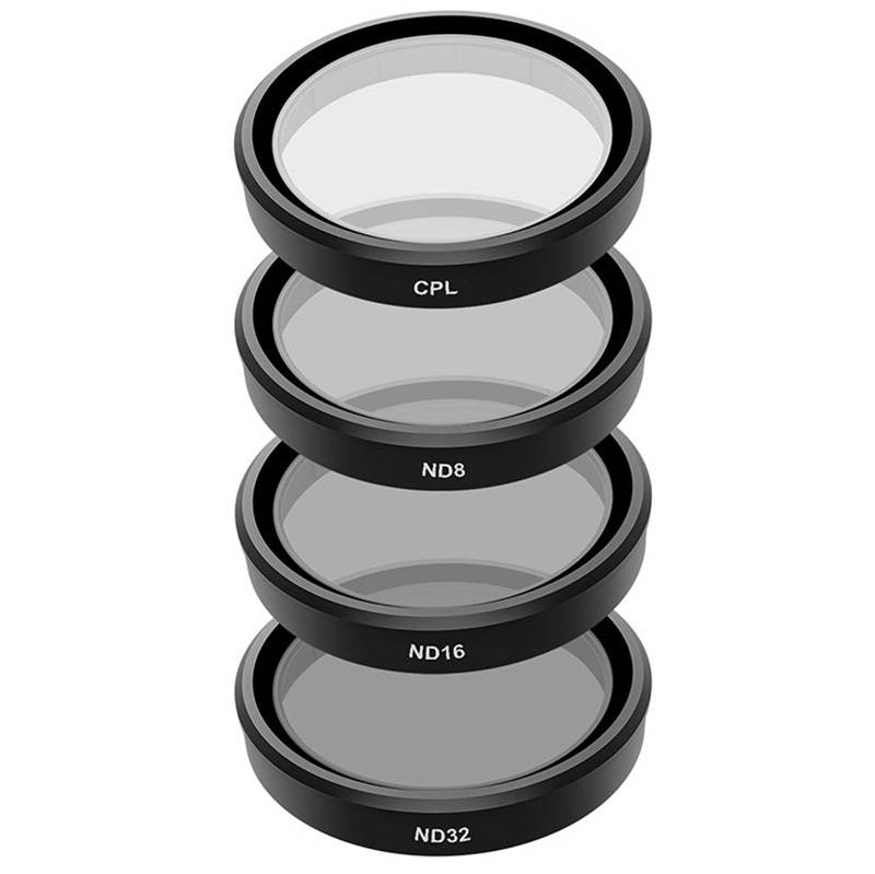 Ensemble de 4 filtres TELESIN CPL/ND8/ND16/ND32 pour DJI Osmo Action 3 / 4 / 5 - Ypsilon Computers