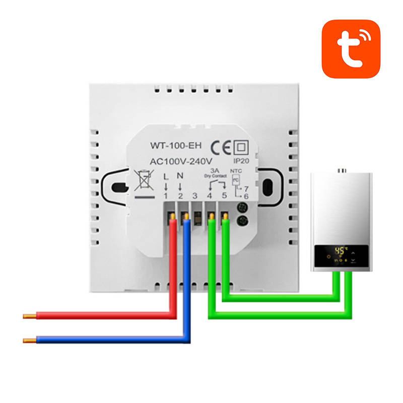Avatto ZWT100 3A ZigBee thermostat intelligent de chaudière d'eau chaude TUYA - Ypsilon Computers