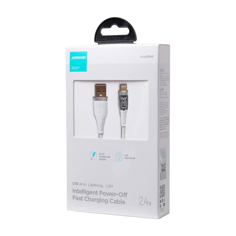 Câble vers USB-A / Lightning / 2.4A / 1.2m Joyroom S-UL012A3 (blanc) - Ypsilon Computers