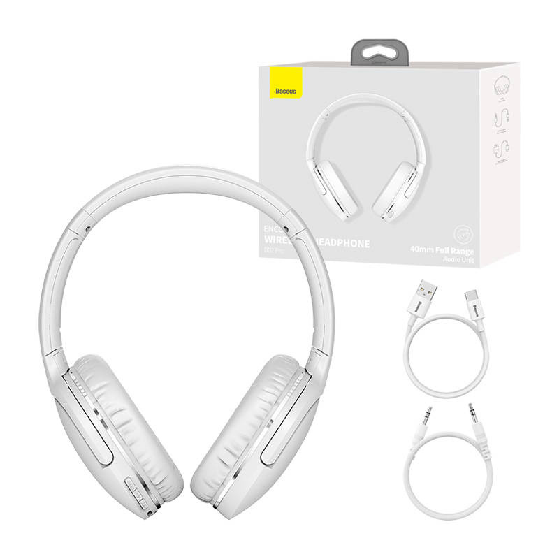 Casque sans fil Baseus Encok D02 Pro (blanc) - Ypsilon Computers