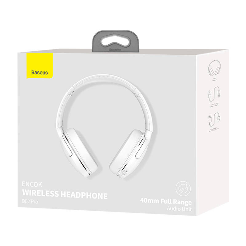 Casque sans fil Baseus Encok D02 Pro (blanc) - Ypsilon Computers