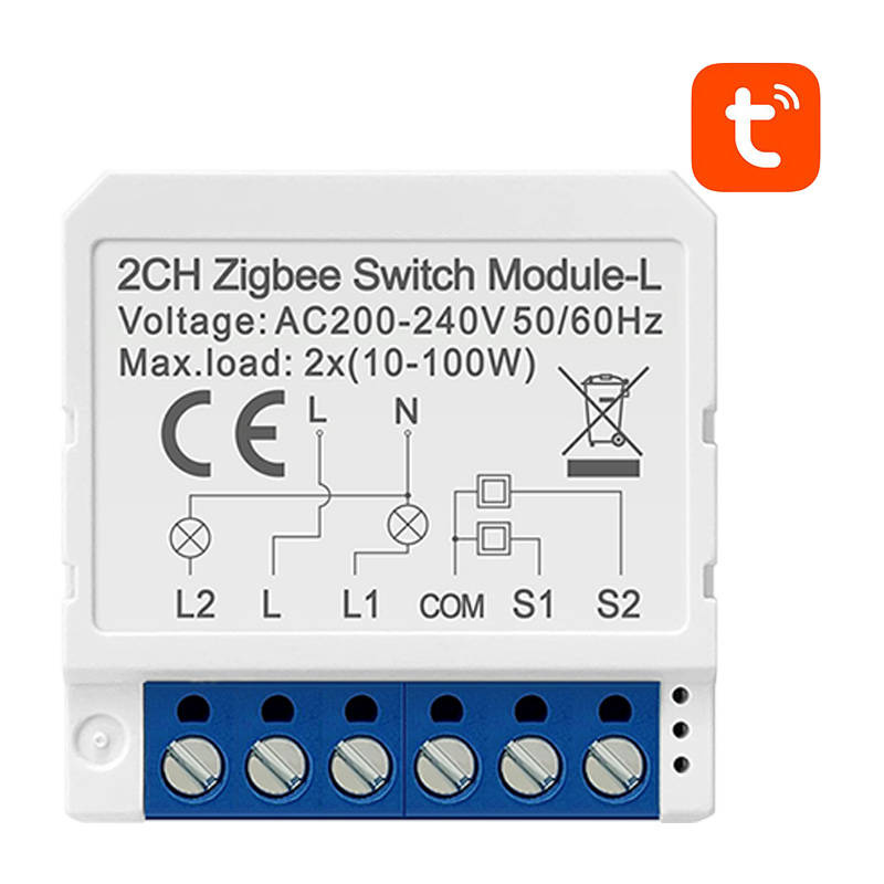 Module d'interrupteur intelligent ZigBee Avatto LZWSM16-W2 sans neutre TUYA - Ypsilon Computers