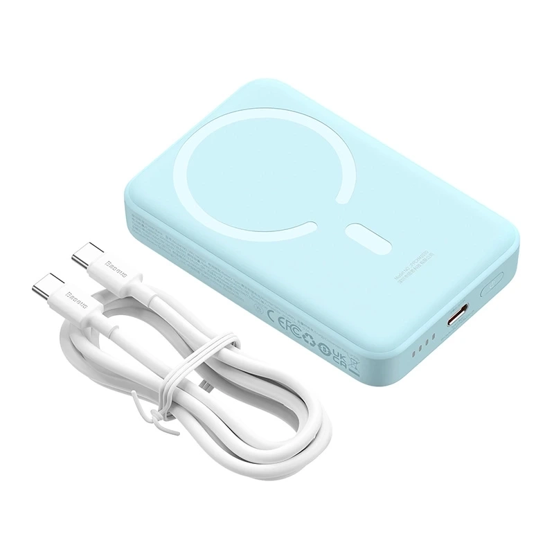 Batterie Externe Mini Baseus 10000mAh, USB-C 30W Bleue - Ypsilon Computers