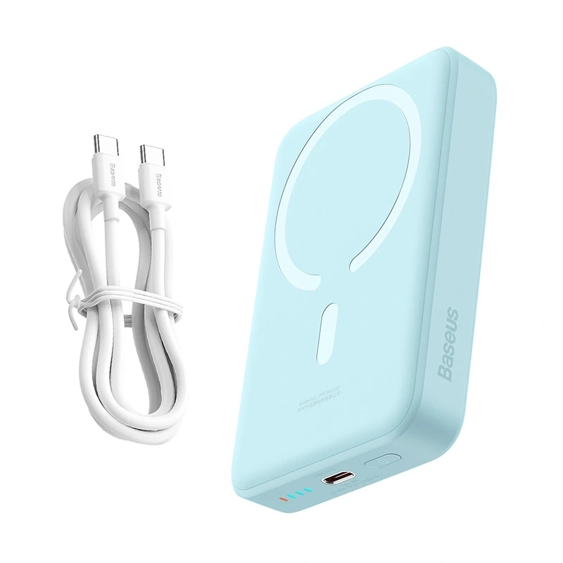 Batterie Externe Mini Baseus 10000mAh, USB-C 30W Bleue - Ypsilon Computers