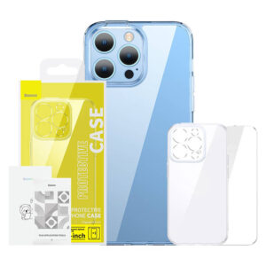 Coque en Verre Transparent SuperCeramic et Ensemble de Verre Trempé Baseus pour iPhone 14 Plus