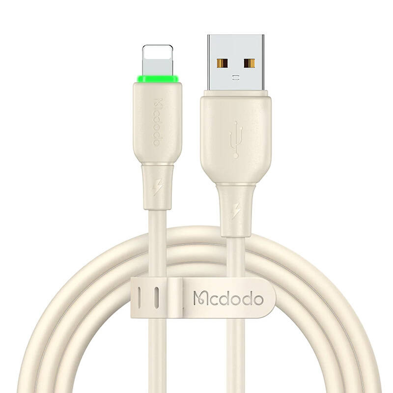 Câble USB vers Lightning Mcdodo CA-4740 avec lumière LED 1,2 m (beige) - Ypsilon Computers