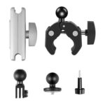 PULUZ support de moto pour caméras sportives (DJI, GoPro, Insta360) (noir)