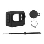 Coque de protection en silicone Puluz pour Insta360 GO 3 avec capuchon d&rsquo;objectif