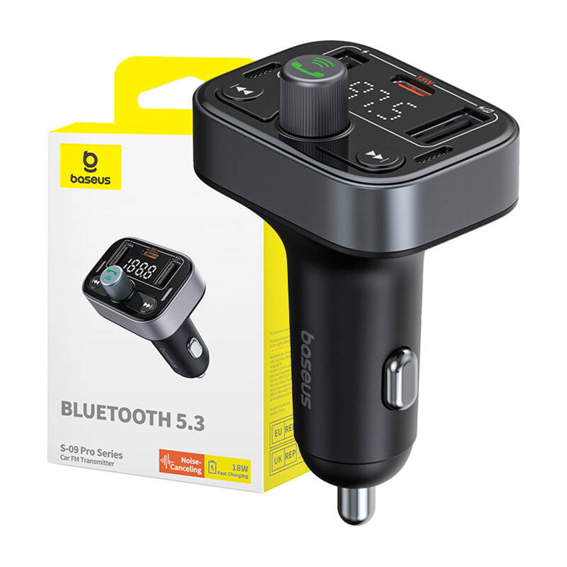 Transmetteur FM Baseus S-09 Pro, Bluetooth (noir) - Ypsilon Computers