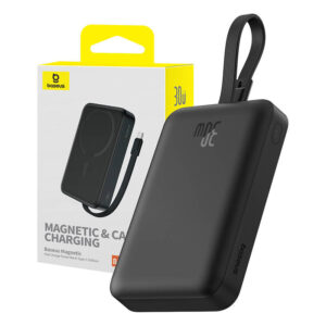 Batterie Externe Baseus Magnétique Mini 10000mAh, USB-C 30W MagSafe (noir) - Ypsilon Computers