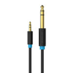 Câble Audio TRS 3,5mm vers 6,35mm Vention BABBG 1,5m, Noir