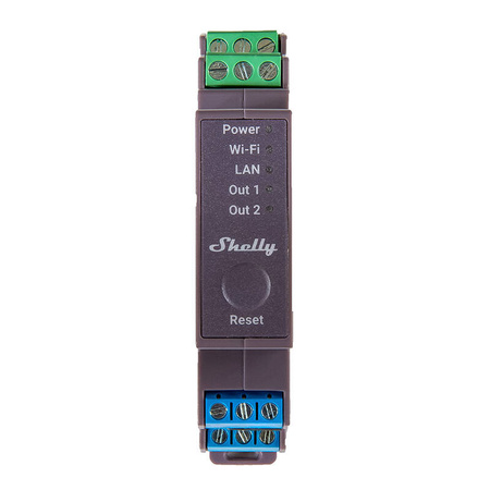 Shelly Pro 2 Rail DIN Relais 2 canaux, WiFi/LAN - Ypsilon Computers