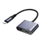 Adaptateur audio 2-en-1 Joyroom SY-L01 Lightning vers 3,5 mm + Lightning (noir)