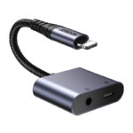 Adaptateur audio 2-en-1 Joyroom SY-L01 Lightning vers 3,5 mm + Lightning (noir)