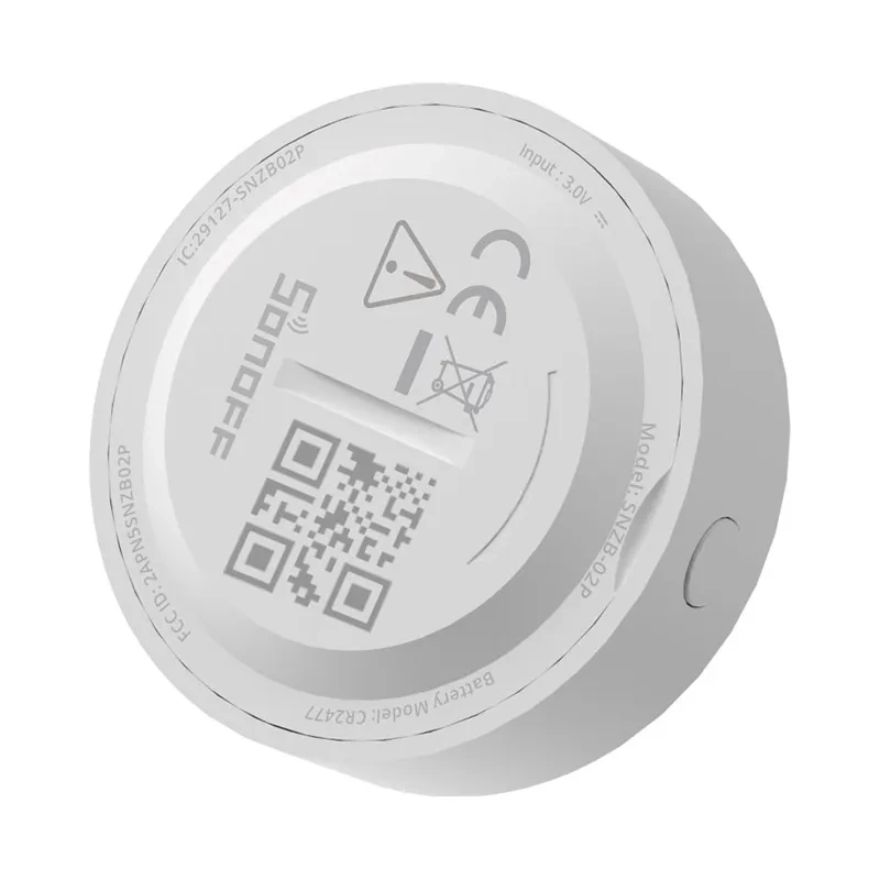 Capteur intelligent de température et d'humidité ZigBee Sonoff SNZB-02P (rond) - Ypsilon Computers
