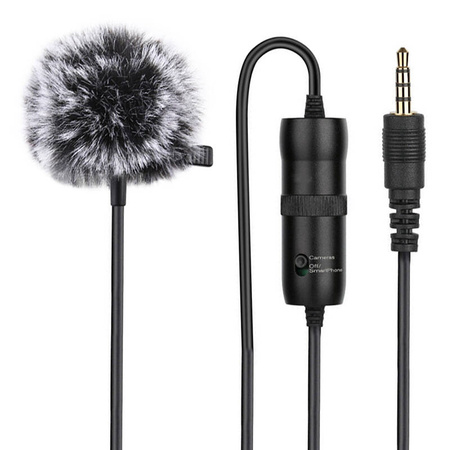 Microphone à pince PULUZ Jack 3,5 mm 6 m - Ypsilon Computers