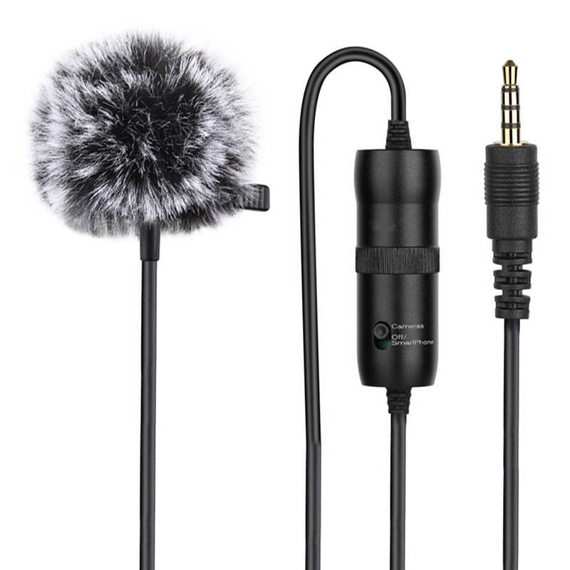 Microphone à pince PULUZ Jack 3,5 mm 6 m - Ypsilon Computers