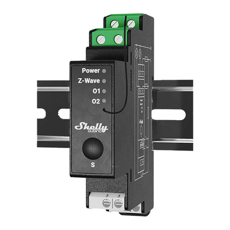 Relais Shelly Qubino Pro 2PM sur rail DIN, 2 canaux, Z-Wave (Mesure de puissance) - Ypsilon Computers