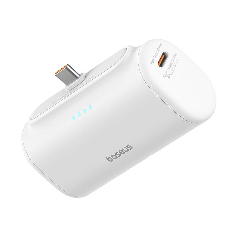 Batterie Externe Baseus Compact 5000mAh, 20W, USB-C (blanche) - Ypsilon Computers