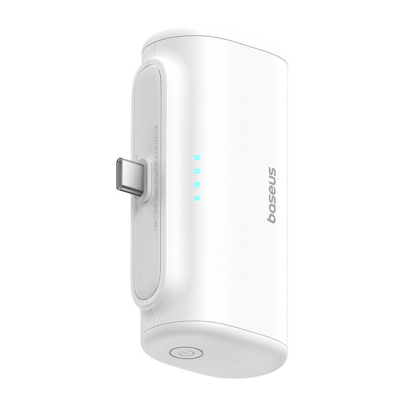 Batterie Externe Baseus Compact 5000mAh, 20W, USB-C (blanche) - Ypsilon Computers