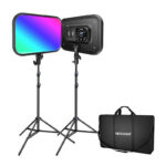 Kit Neewer RGB168 LED RGB, deux lampes 60W 2500-8500K