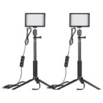 Kit de studio Neewer ZC-10S avec deux lumières LED + filtres + trépieds.