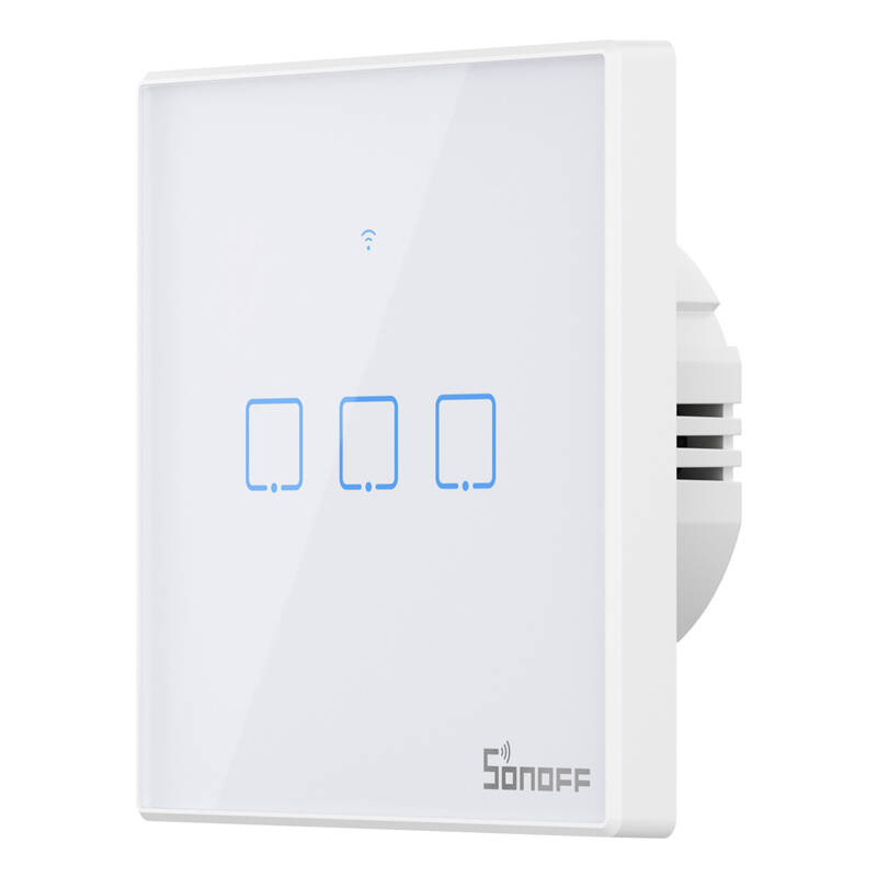 Interrupteur Intelligent WiFi + RF 433 Sonoff T2 EU TX (3-canaux) mis à jour - Ypsilon Computers