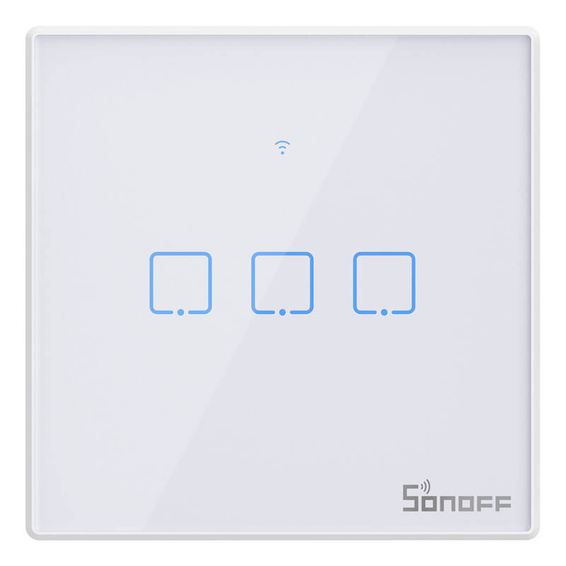 Interrupteur Intelligent WiFi + RF 433 Sonoff T2 EU TX (3-canaux) mis à jour - Ypsilon Computers