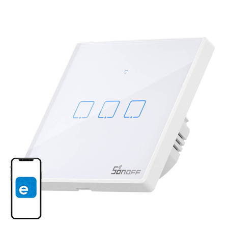Interrupteur Intelligent WiFi + RF 433 Sonoff T2 EU TX (3-canaux) mis à jour - Ypsilon Computers