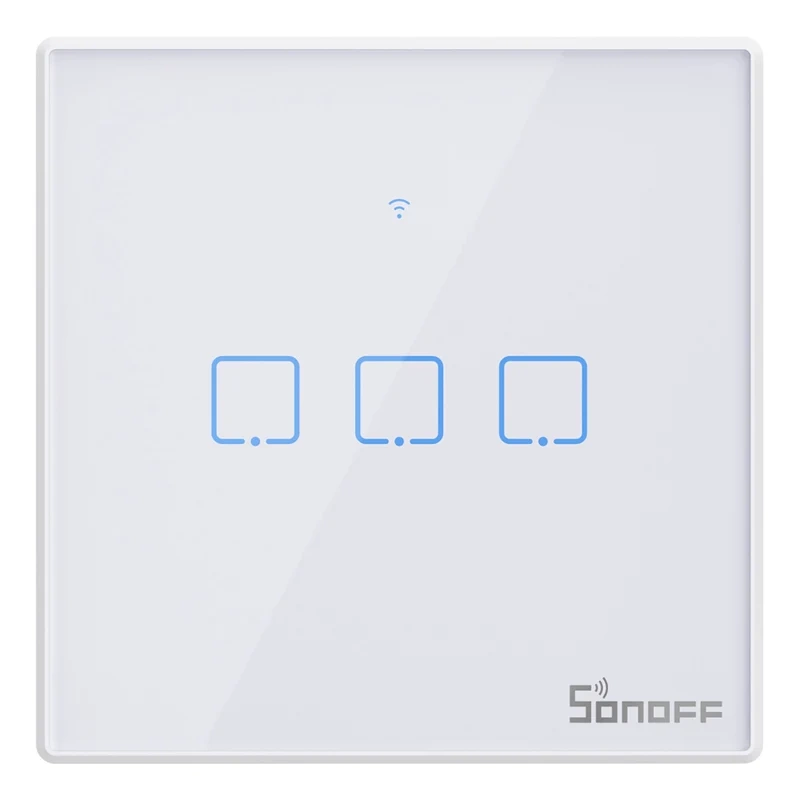 Interrupteur Intelligent WiFi + RF 433 Sonoff T2 EU TX (3-canaux) mis à jour - Ypsilon Computers