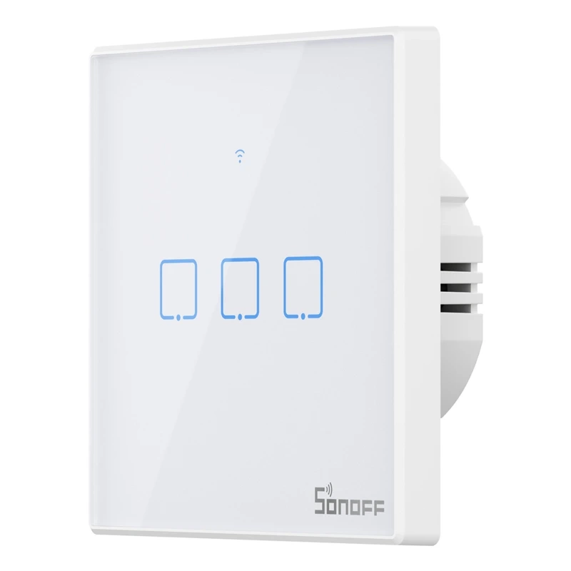 Interrupteur Intelligent WiFi + RF 433 Sonoff T2 EU TX (3-canaux) mis à jour - Ypsilon Computers