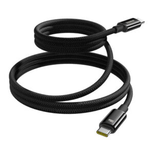 Câble de Chargement Baseus Tungsten Gold USB-C vers USB-C 100W 1m (noir)