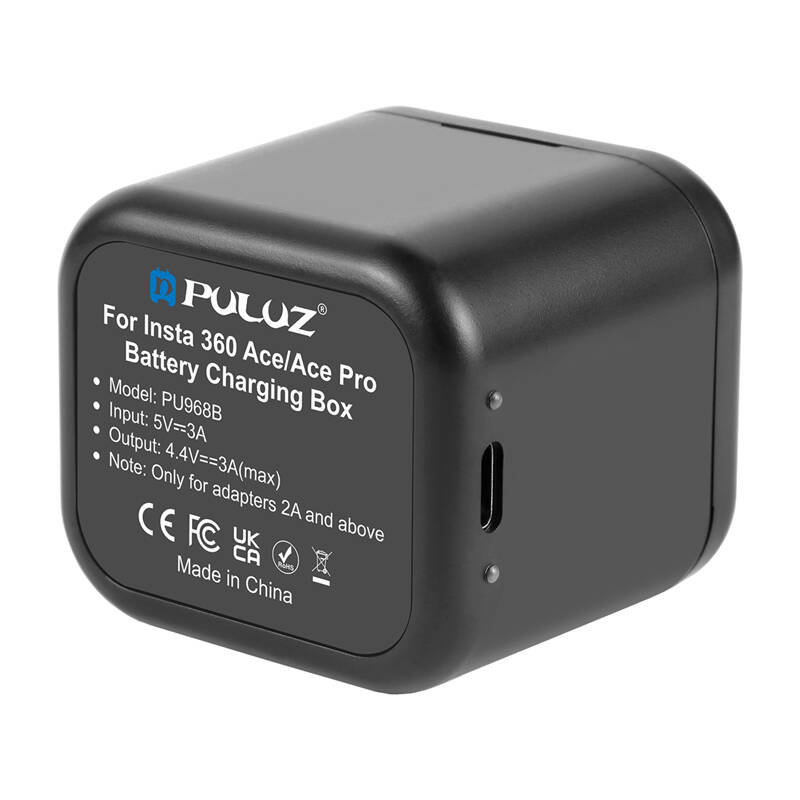 Boîte de Charge de Batterie & Rangement de Carte Mémoire PULUZ pour Insta360 Ace Pro / Ace - Ypsilon Computers