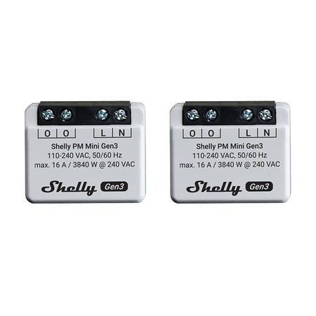 Shelly PM Mini Gen3 Ensemble de 2 Contrôleurs, WiFi/Bluetooth - Ypsilon Computers