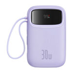 Baseus QPow 2 10000mAh 30W 2xUSB-C batterie externe (violet)